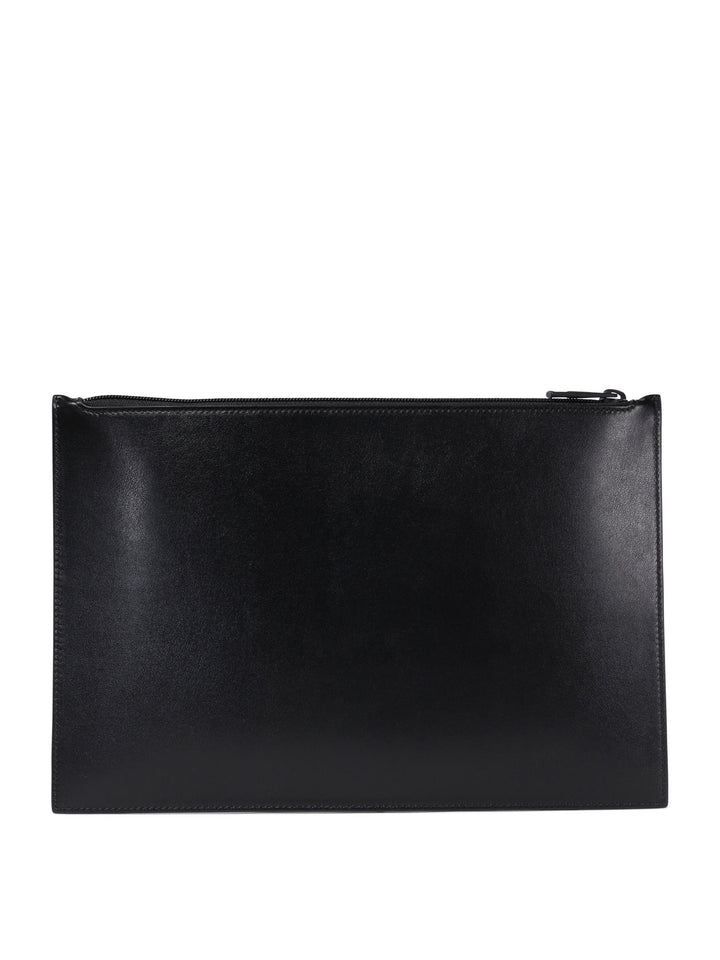 Pochette Con Stampa Logo A Contrasto Pouch Black