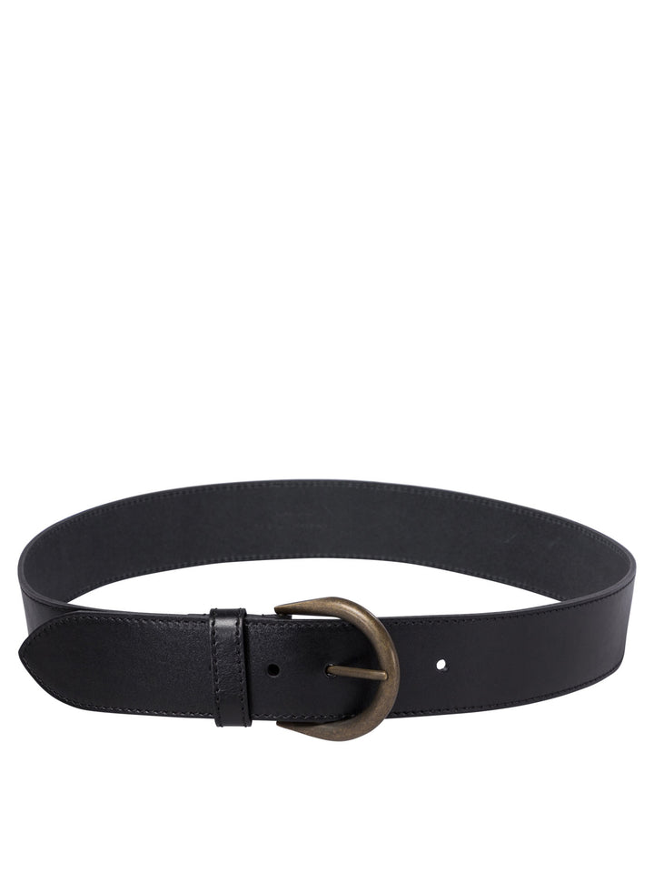 Cintura In Pelle Con Chiusura Con Fibbia Belts Black