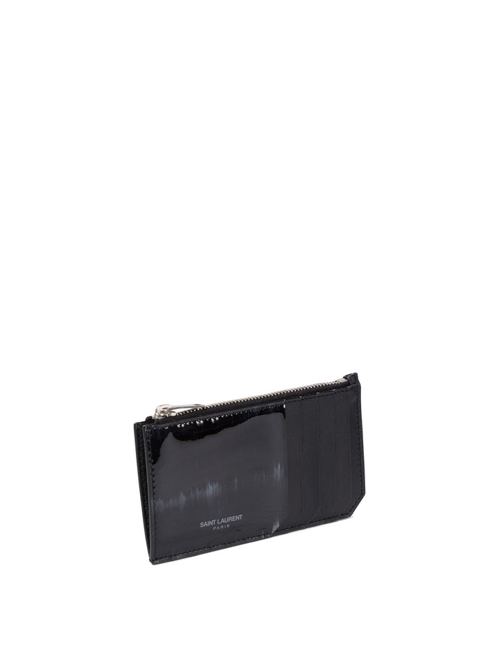 Ysl Saint Laurent Paris Fragment Wallets & Card Holders Black