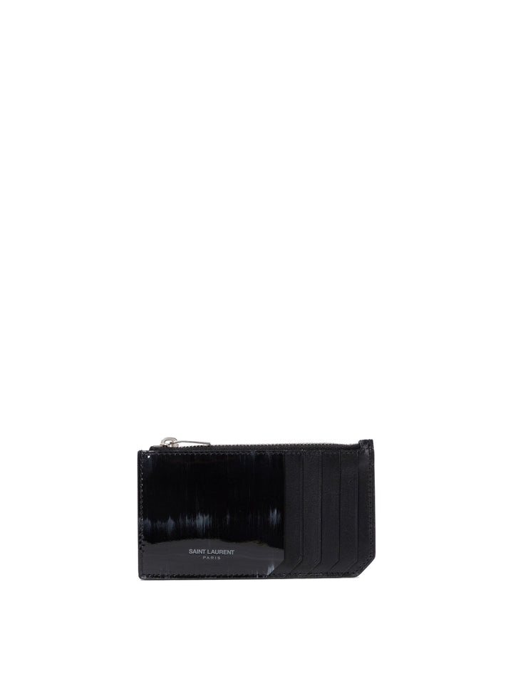 Ysl Saint Laurent Paris Fragment Wallets & Card Holders Black