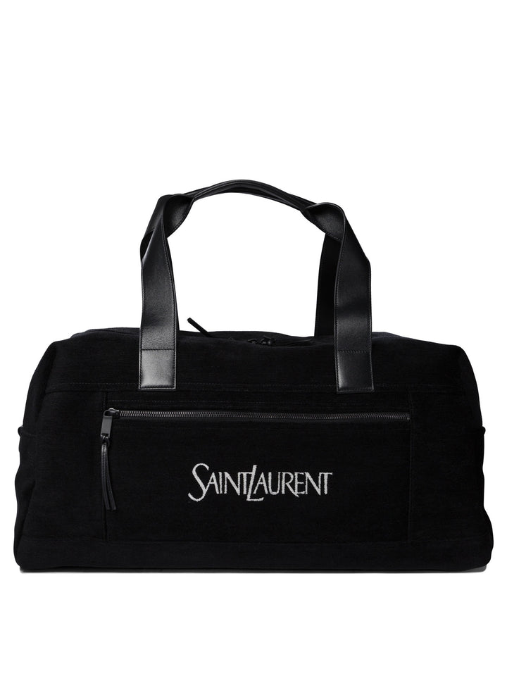 Borsone Con Zip Con Logo Jacquard Travel & Sport Bags Black