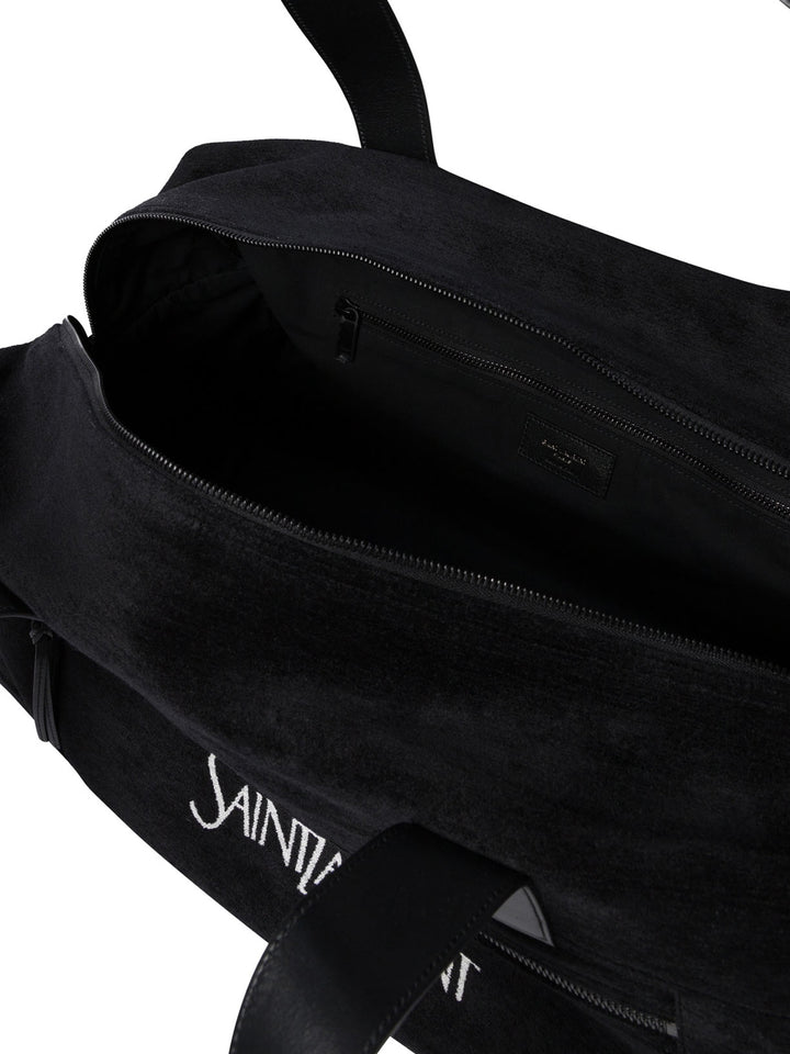 Borsone Con Zip Con Logo Jacquard Travel & Sport Bags Black