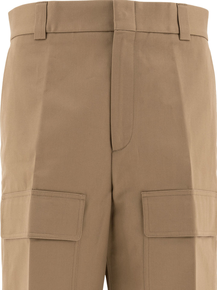 Pantalone Cargo A Gamba Larga Trousers Beige