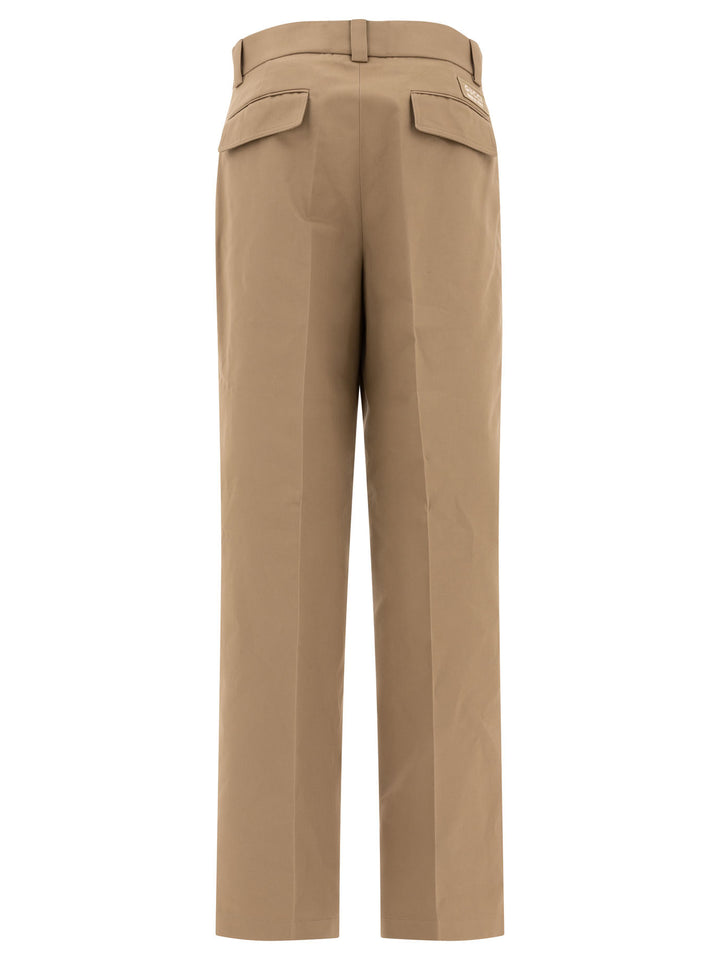 Pantalone Cargo A Gamba Larga Trousers Beige