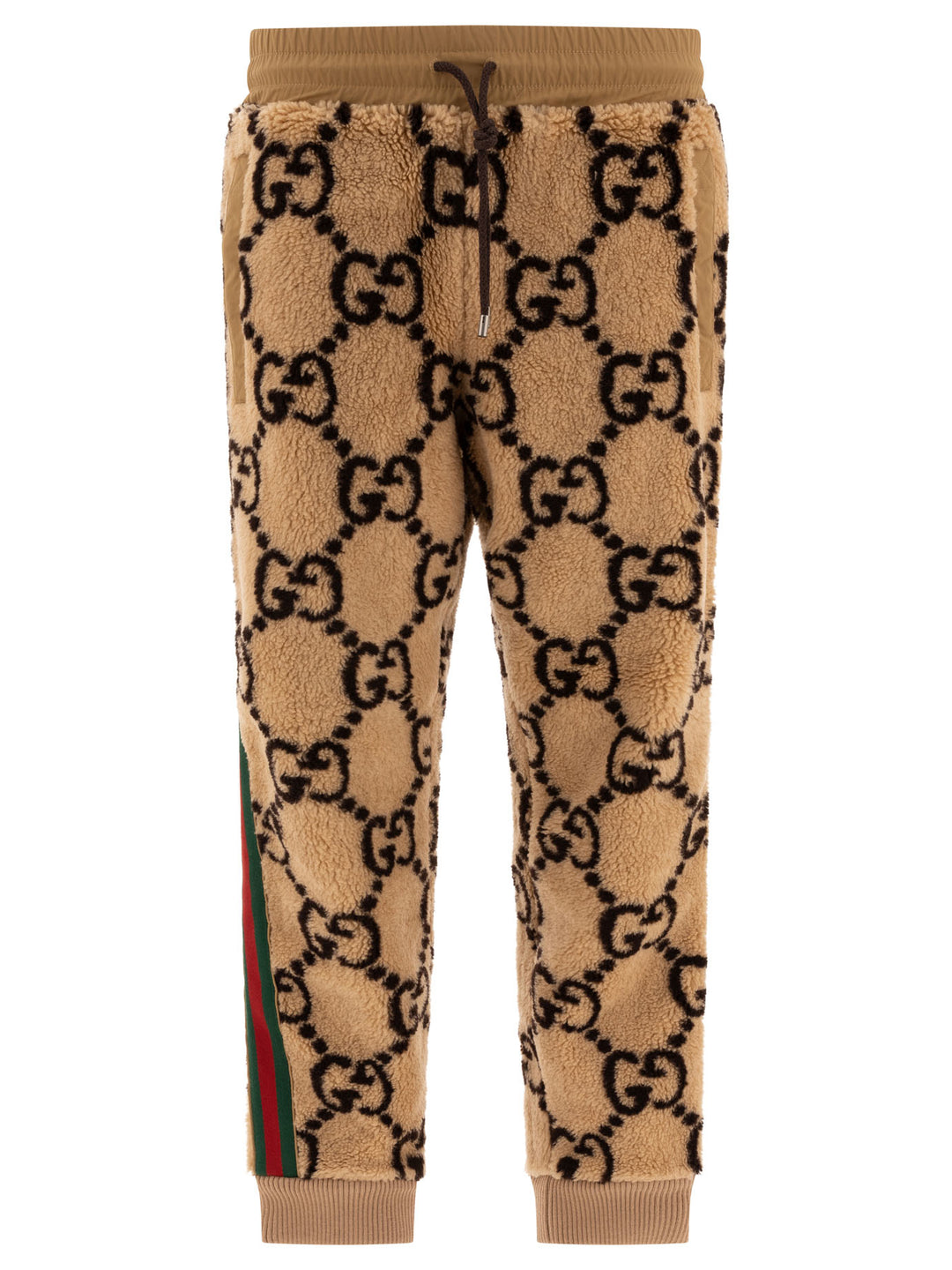 Gg Jacquard Trousers Brown