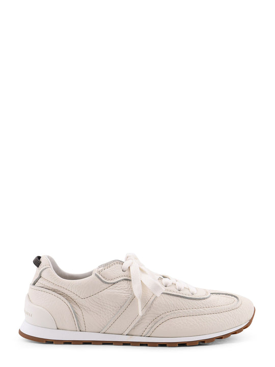 Leather Sneakers With Monili On The Back
