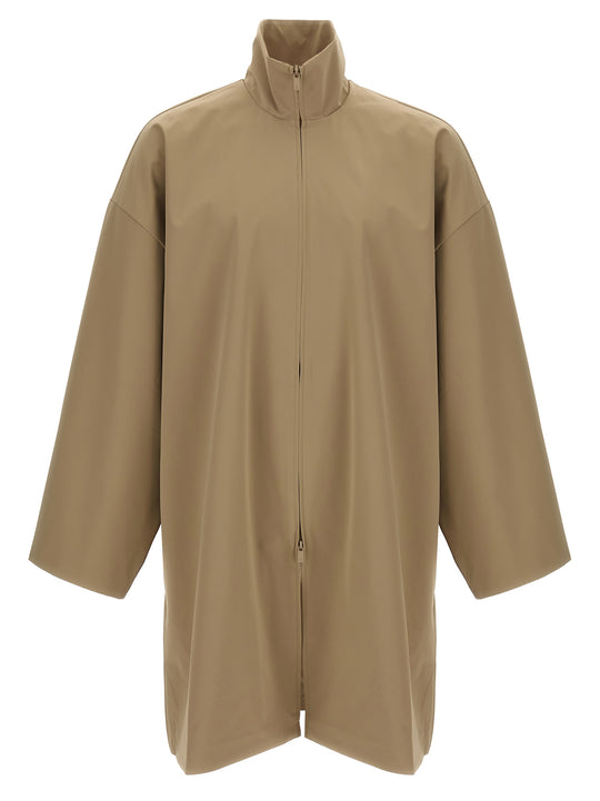 Sporty Puffer Jackets Beige