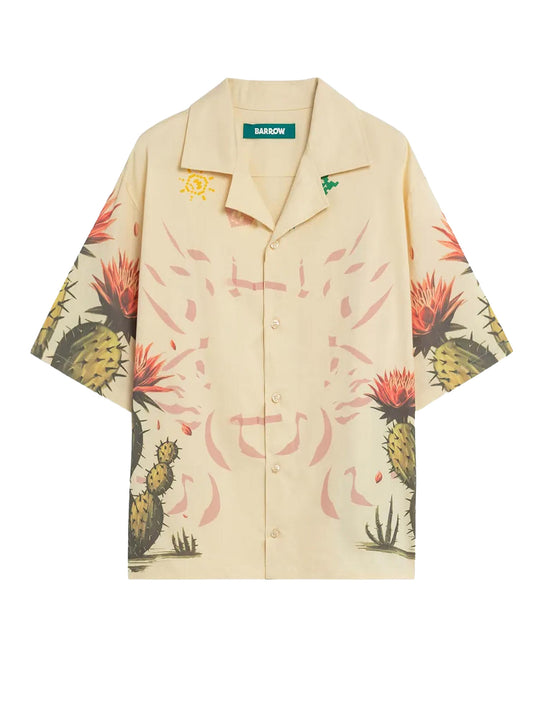 Cotton Shirt With Cactus Print