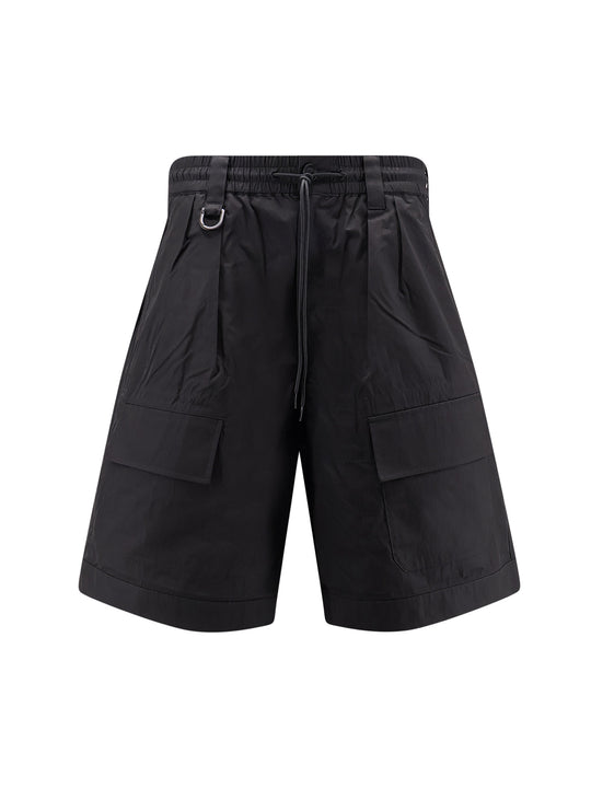 Cotton Blend Cargo Bermuda Shorts