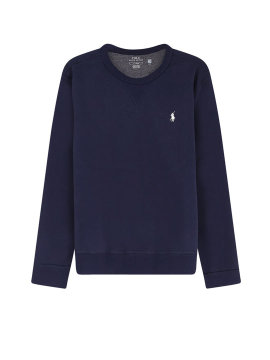 Cotton Blend Sweatshirt With Front Embroidered Logo