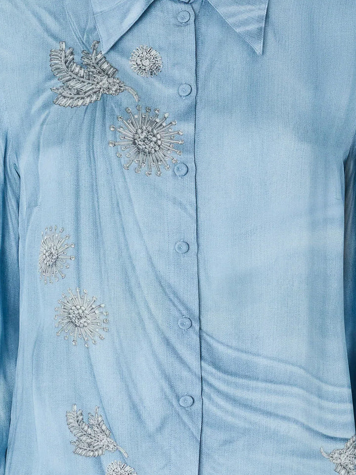 Pinko Shirts - Blue and green | 57aae14d3f8833a8526eaf061bf08fb0f20c56ad