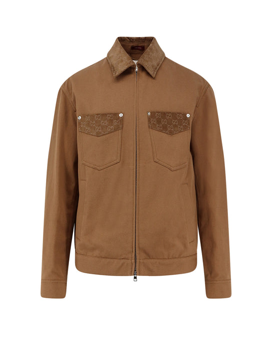Canvas Jacket With Gg Details