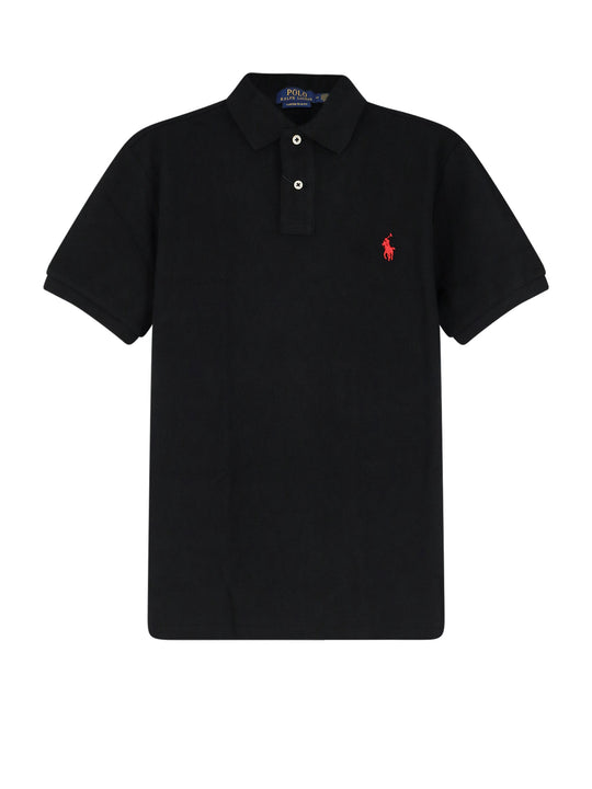 Cotton Polo Shirt With Embroidered Logo