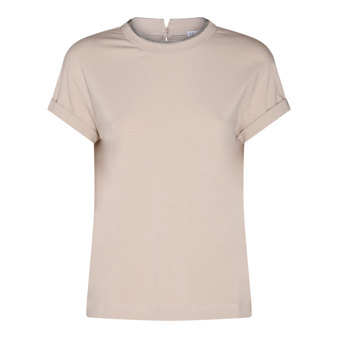 Brunello Cucinelli T-shirts and Polos - Light and natural | 9d854eec659f30d400efb2a657c7fafb0713b6ea