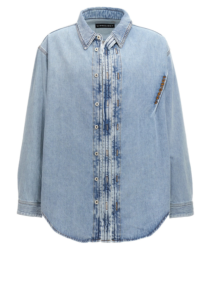 Hook And Eye Shirt, Blouse Light Blue