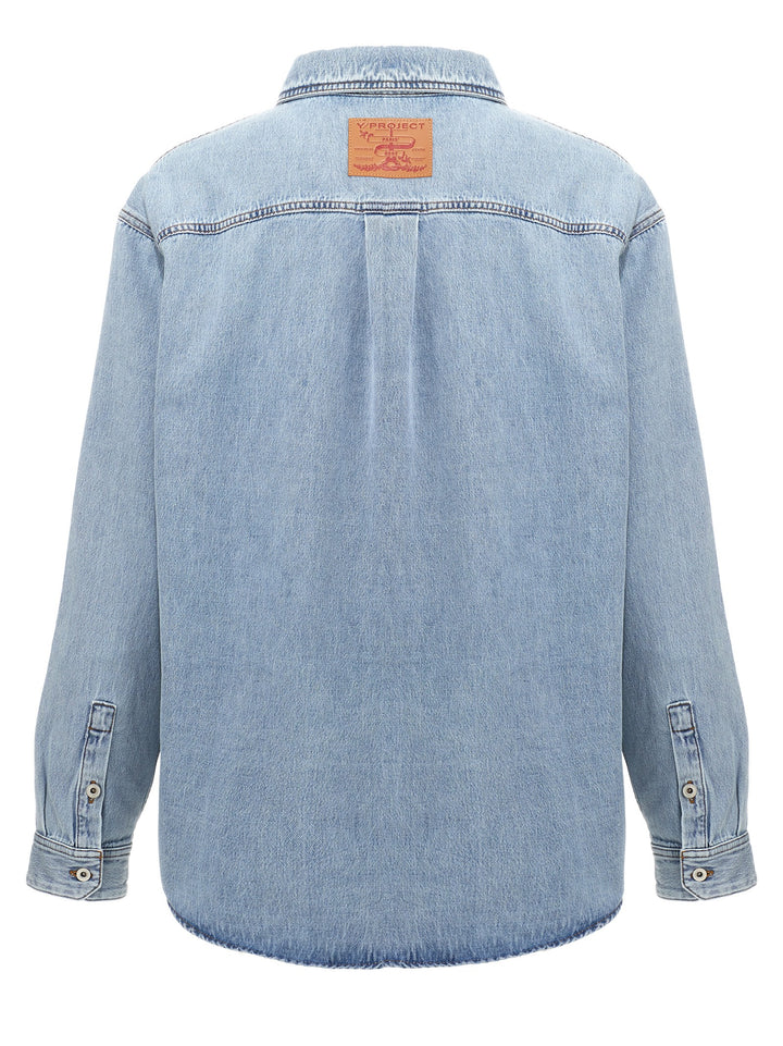 Hook And Eye Shirt, Blouse Light Blue