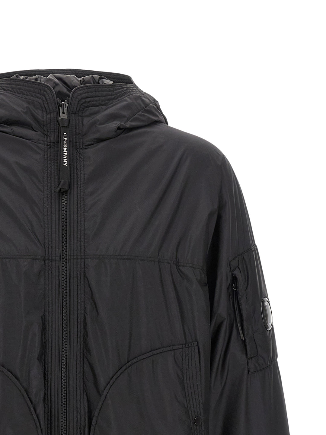 C.P. Company Nada Shield Puffer Jackets - Black | 4456eeb318be8b978601772b0ad783f466b21aa9