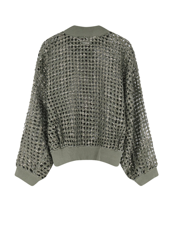 Brunello Cucinelli Sweaters - EUCALYPTUS | bd259eb2777b3a1845db5edd53db9ddd39cb5328