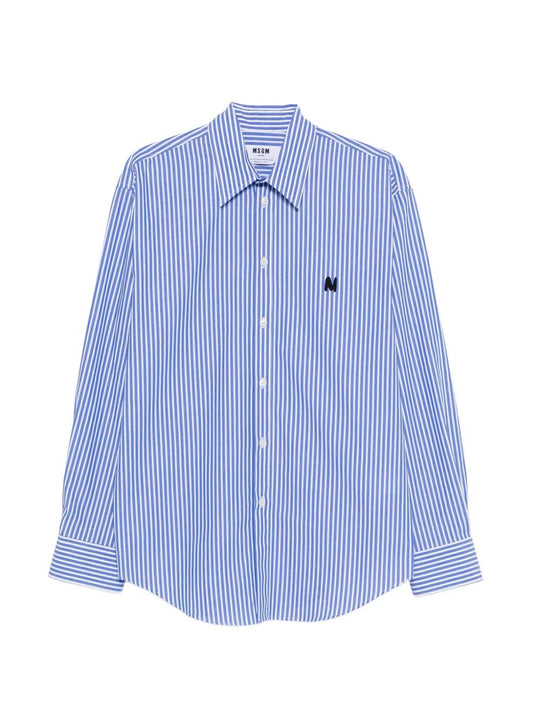 Striped Shirt With Embroidered Logo