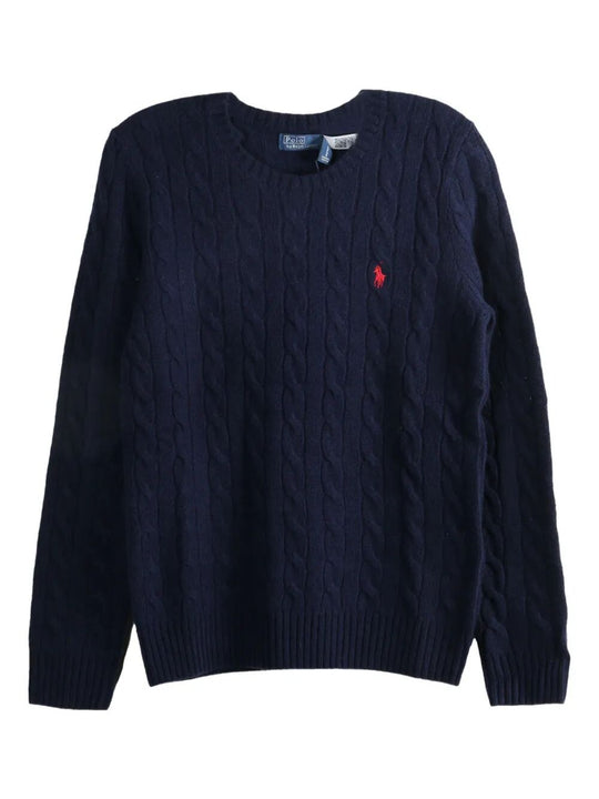 Cable Wool And Cashmere Crewneck Jumper