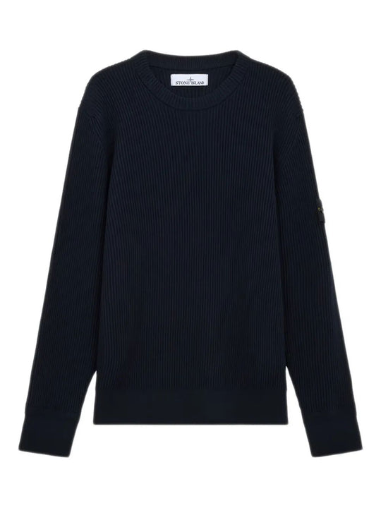 Knit Crewneck Sweater In Full Rib Rws Wool