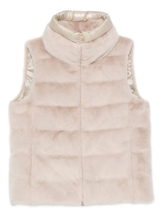 Eco Fur Quilted Padded Gilet
