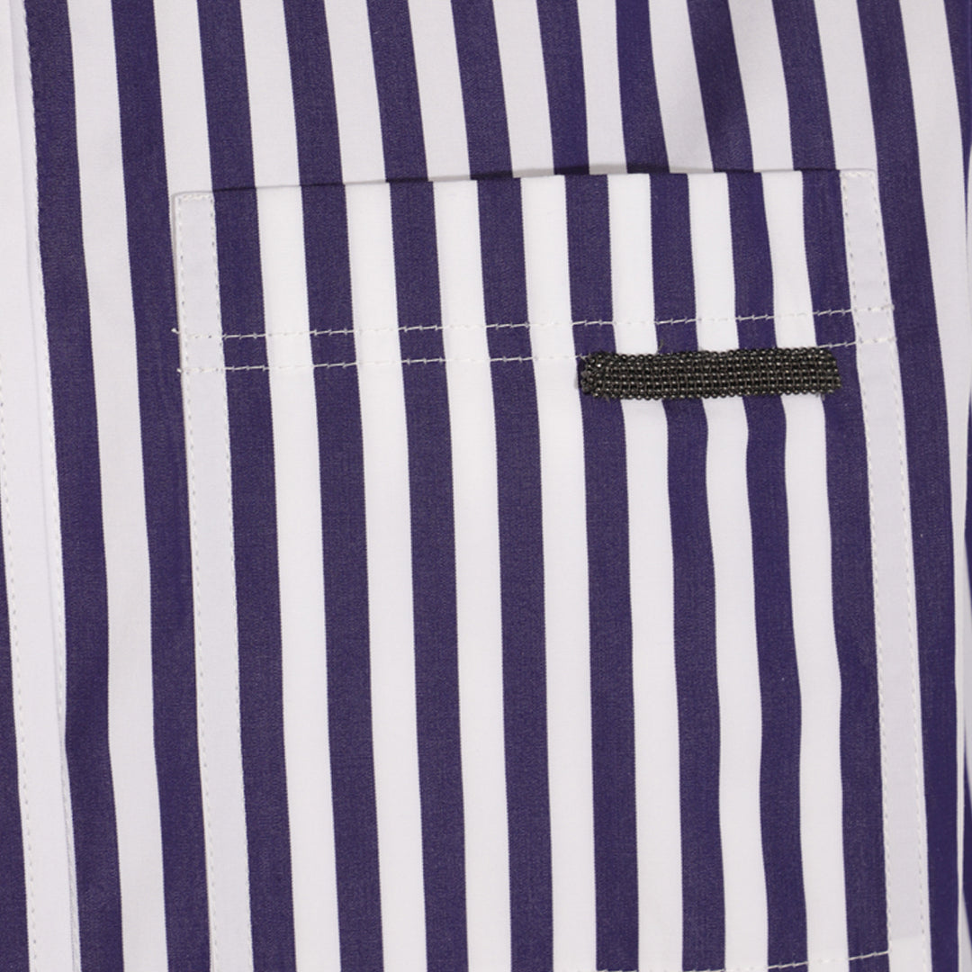 Brunello Cucinelli Shirts - BIANCO/BLUE | 4f4ed418daccde682f4ccbedb2a5cb76d5b3826e