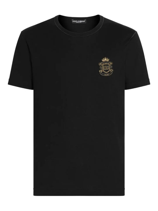 Cotton T-Shirt With Logo Crest