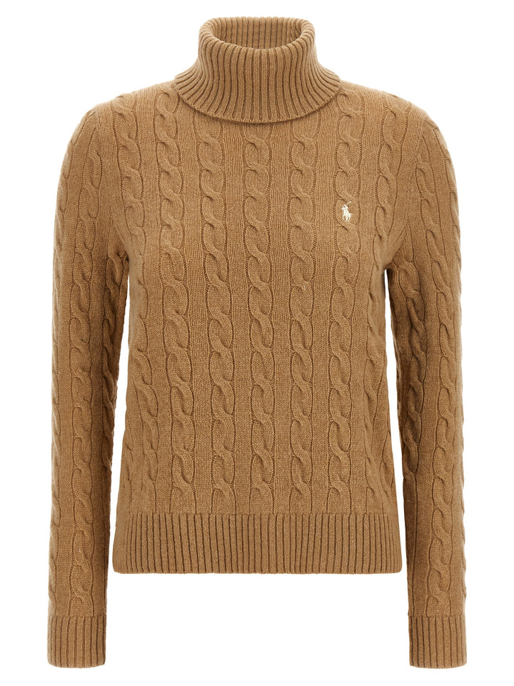 Polo Ralph Lauren Braided Turtleneck Sweater Sweaters and Cardigans - Beige | 1aea7901e2abb06cfe474ca4242cb1daa363d708