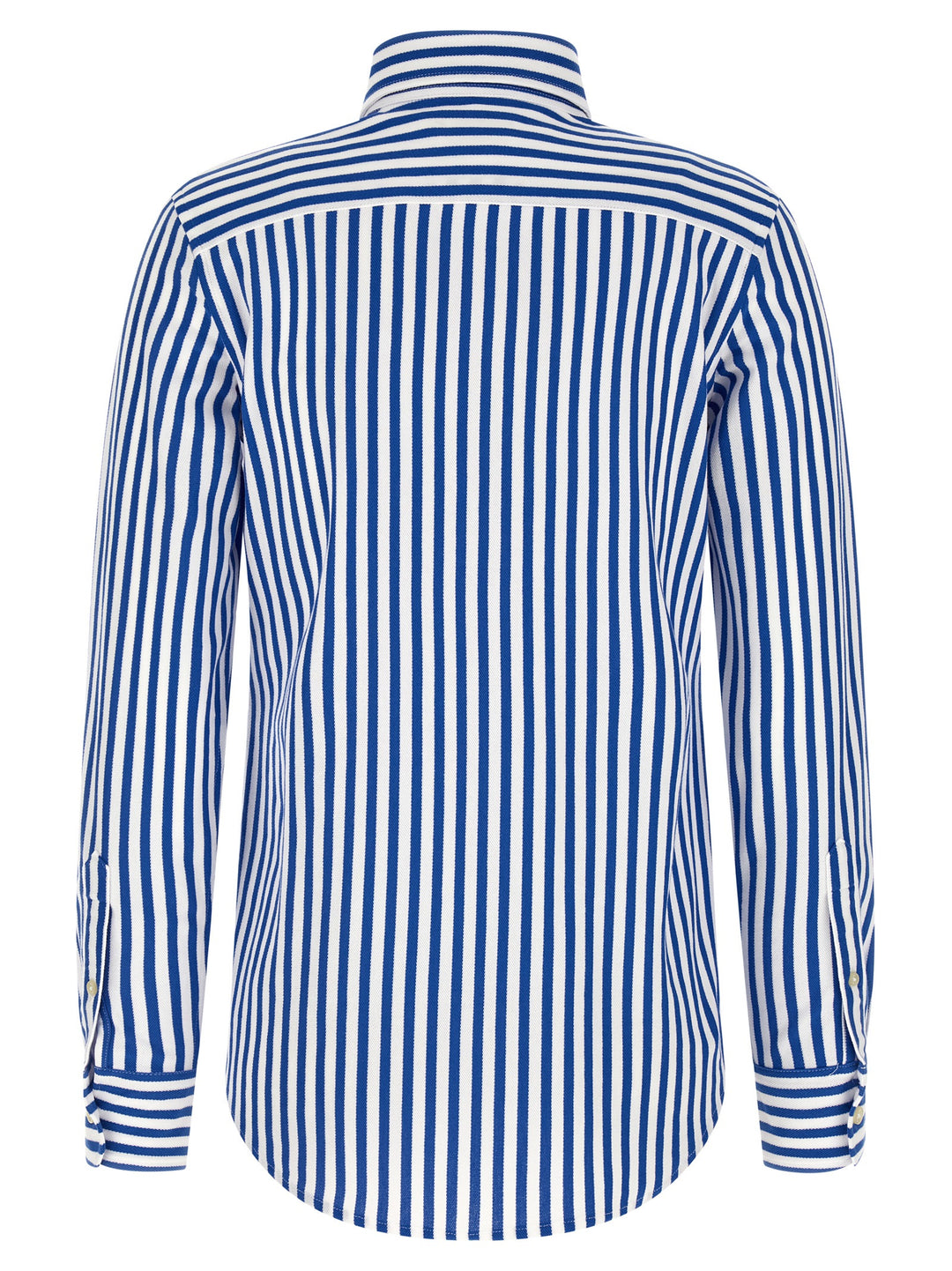 Polo Ralph Lauren Oxford Knit Striped Shirt Shirt and Blouse - Blue | 93d31bc1d9331de4f954a74fa952db6b56a79622