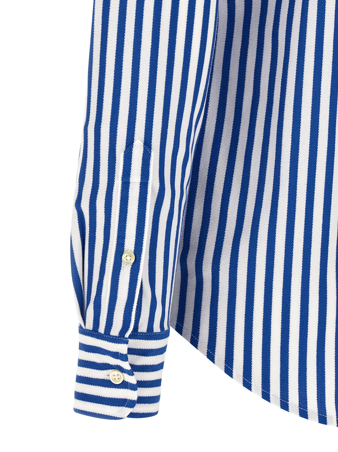 Polo Ralph Lauren Oxford Knit Striped Shirt Shirt and Blouse - Blue | 7c21402d2746aa5bbe5322f757c712fbc970ca06
