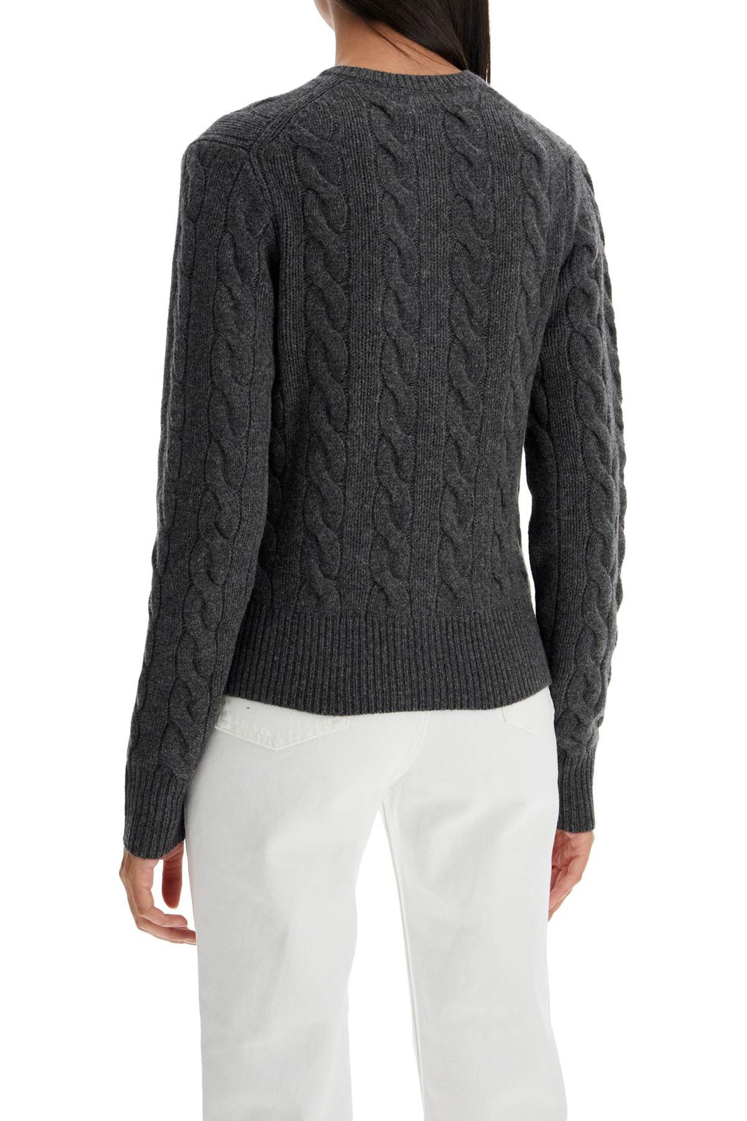 Round Neck Wool And Cashmere Cardigan