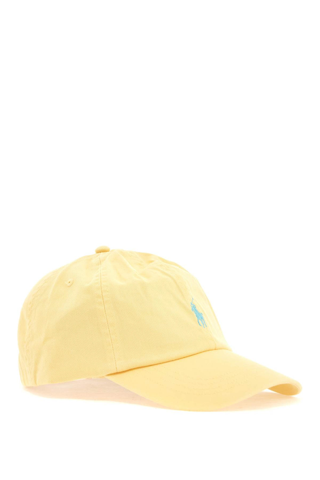 Curved Brim Cotton Hat Yellow With Embroidered Logo