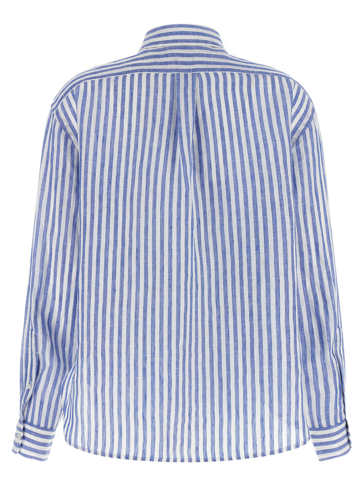 Polo Ralph Lauren Striped Linen Shirt Shirt and Blouse - Light Blue | 6bc08ace10a5aa692a2108857047ed72904b214d