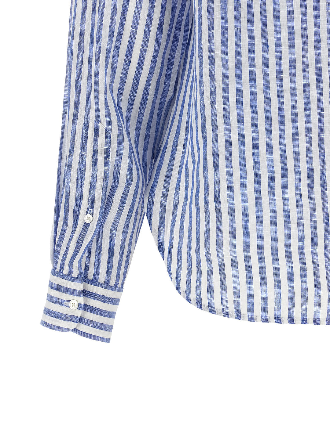 Polo Ralph Lauren Striped Linen Shirt Shirt and Blouse - Light Blue | 088e795ba07e3d5121c11ee207750e1e9495d618