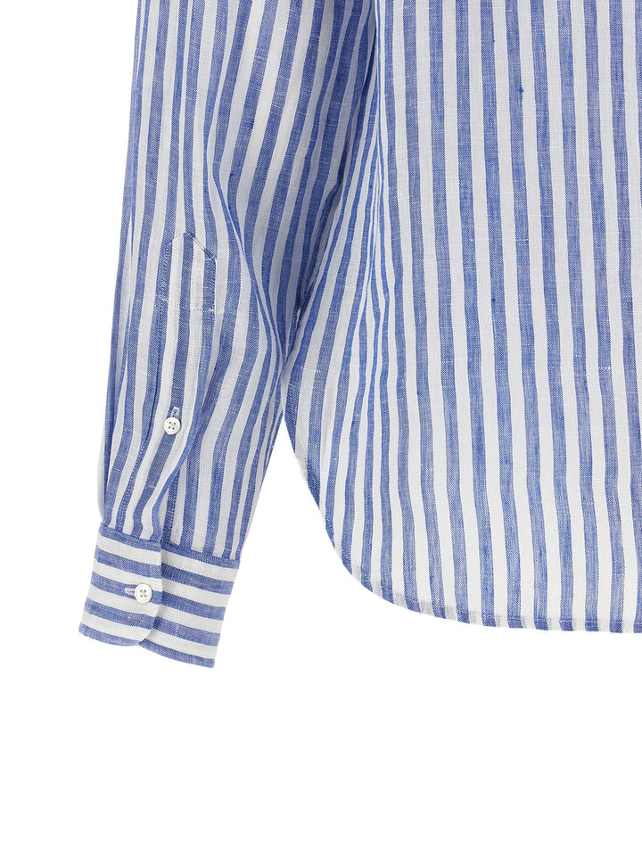 Polo Ralph Lauren Striped Linen Shirt Shirt and Blouse - Light Blue | 088e795ba07e3d5121c11ee207750e1e9495d618