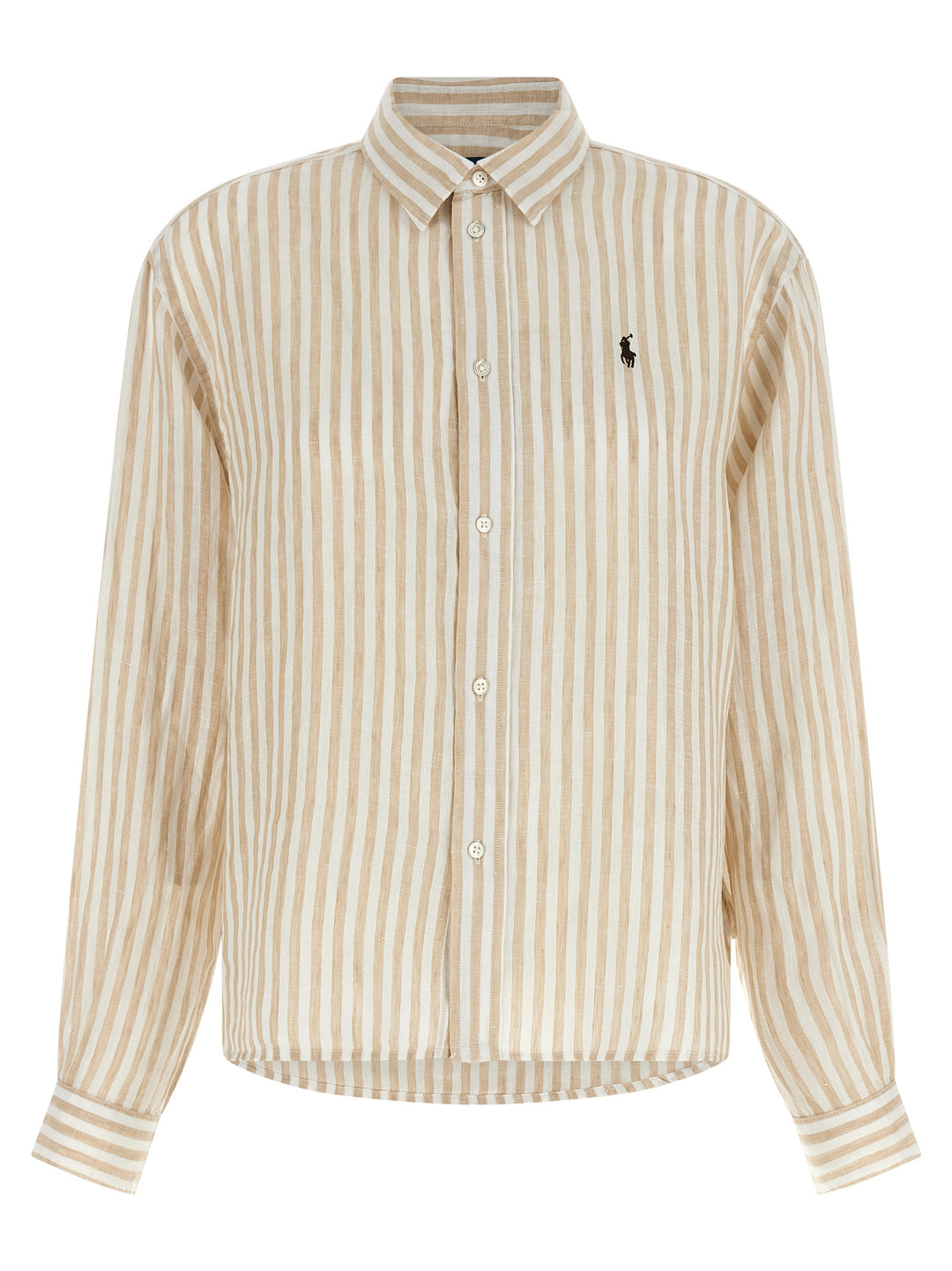 Polo Ralph Lauren Striped Linen Shirt Shirt and Blouse - Beige | 01a04736c37051a60b1ac0d417c25b0f32f9ffac