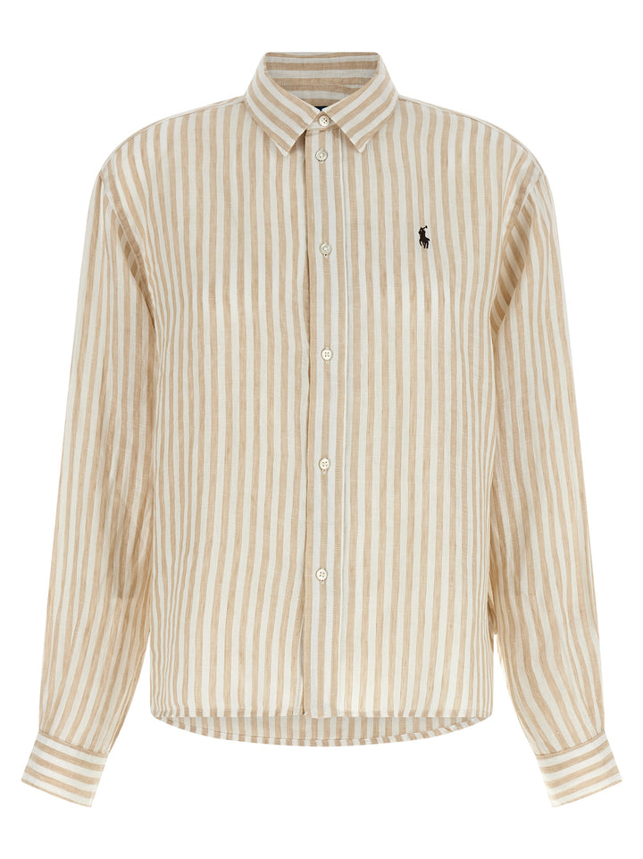 Polo Ralph Lauren Striped Linen Shirt Shirt and Blouse - Beige | 01a04736c37051a60b1ac0d417c25b0f32f9ffac