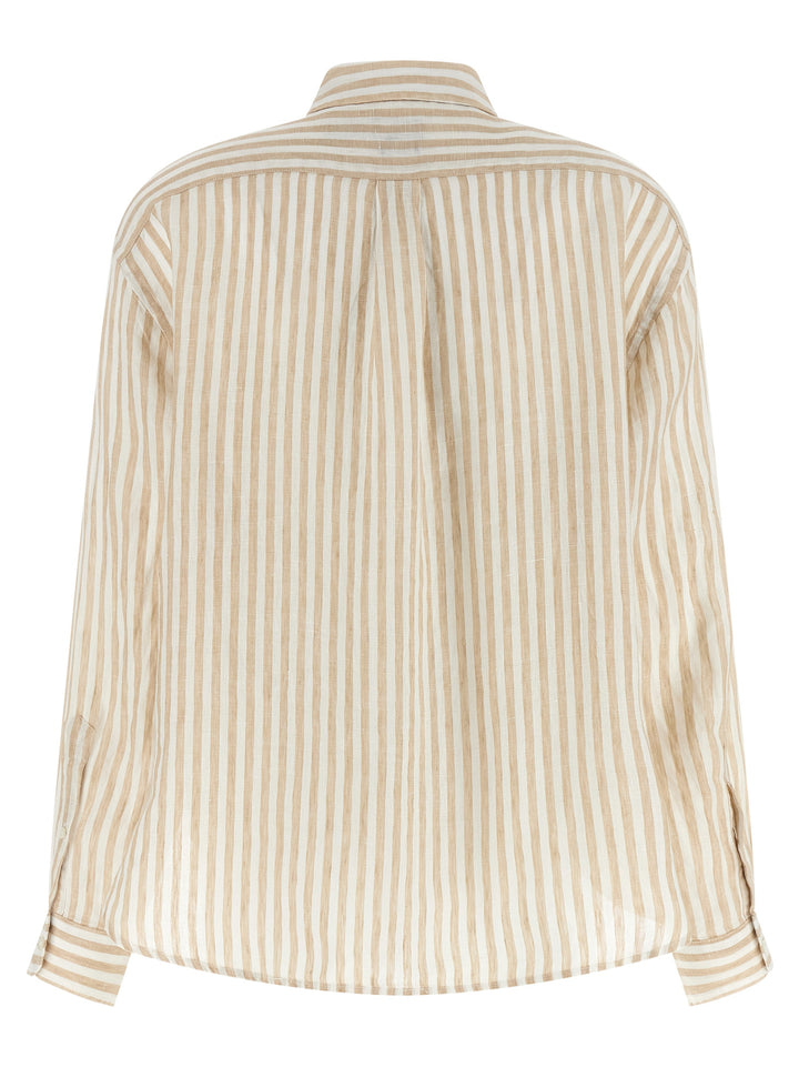 Polo Ralph Lauren Striped Linen Shirt Shirt and Blouse - Beige | 3c5b822f3de0395d01858b349dcbb4cc2bac0a6a