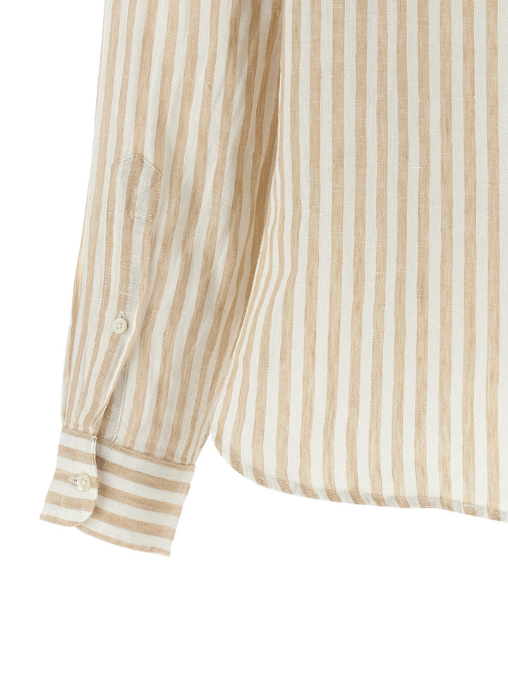 Polo Ralph Lauren Striped Linen Shirt Shirt and Blouse - Beige | 651534c0b24dee88b565818386271da1e37a5db6