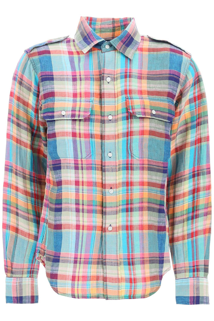 Camicia Con Motivo Madras