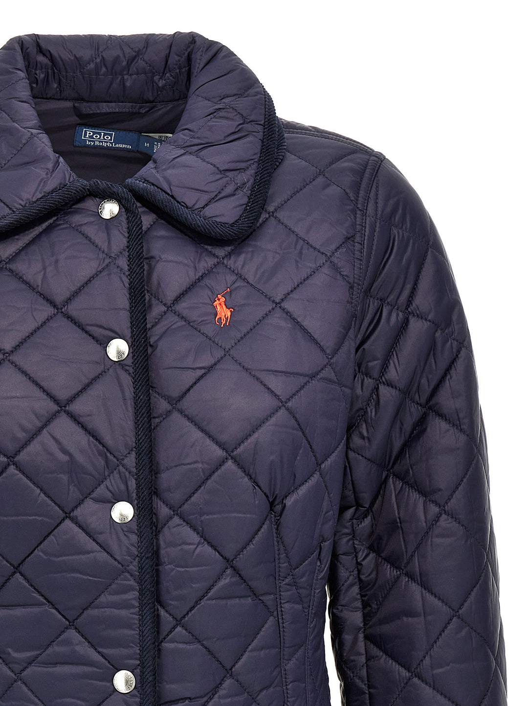 Quilted Jacket With Logo Embroidery Casual Jackets, Parka Blue