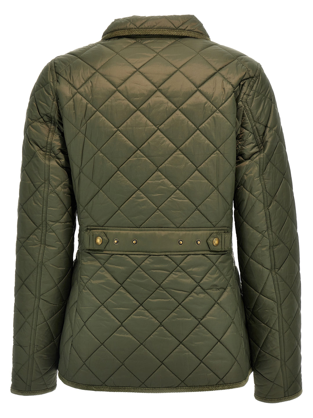 Quilted Jacket With Logo Embroidery Casual Jackets, Parka Green