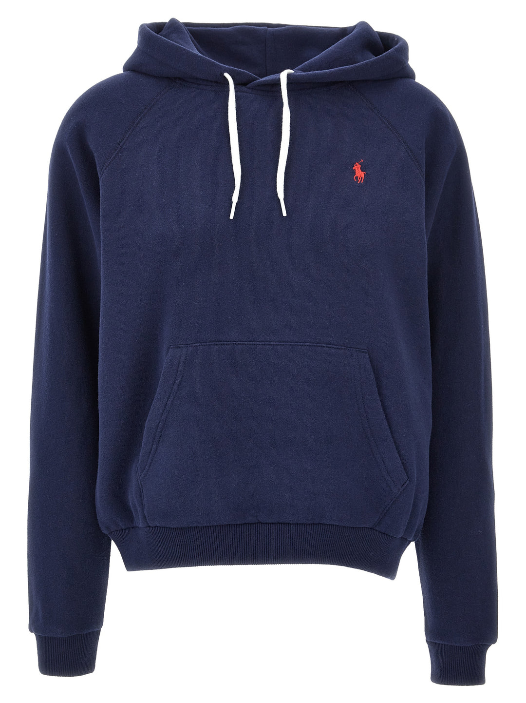 Logo Embroidery Hoodie Sweatshirt Blue