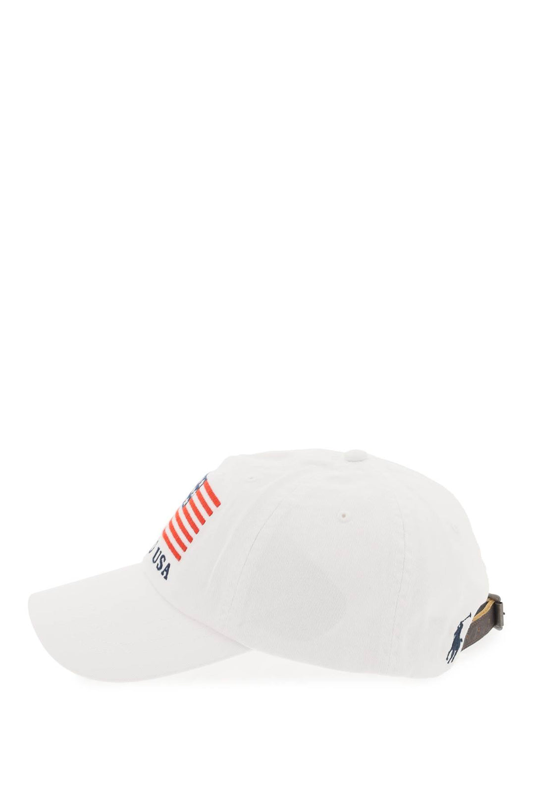 Cappello Baseball In Twill Con Bandiera Ricamata