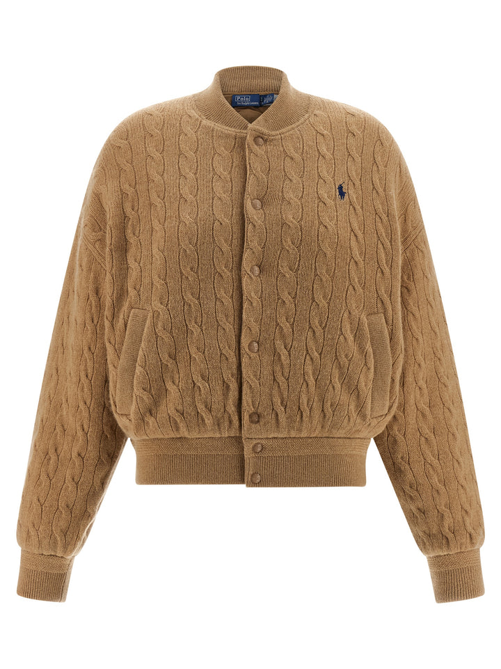 Polo Ralph Lauren Braided Bomber Jacket Puffer Jackets - Beige | 95b55f560a39cff8a1fe6ce7cce4cfd1e2fe9c71