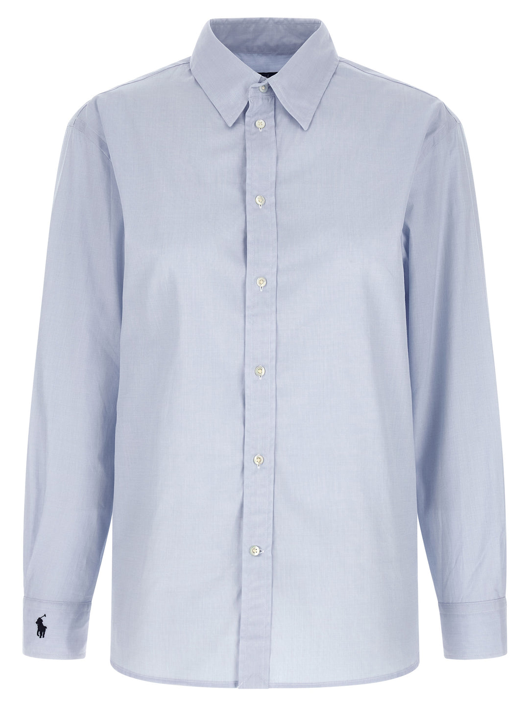 Polo Ralph Lauren Embroidered Cuffs Shirt Shirt and Blouse - Light Blue | 9605d52111b2bf66c31c8c65da6a6c57b4d76f15