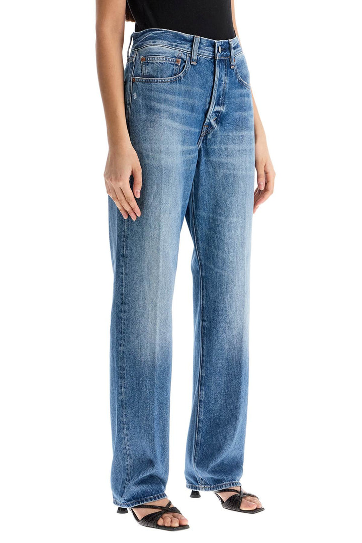 Light Blue High Waisted Straight Women's Jeans