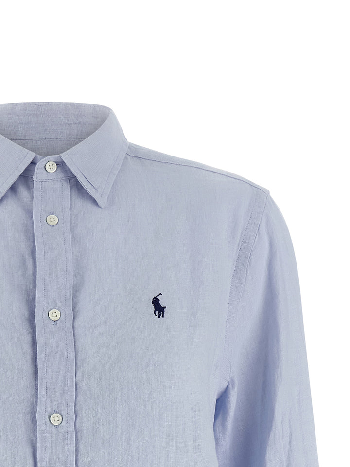 Polo Ralph Lauren Linen Shirt Shirt and Blouse - Light Blue | a7756c52c4ede7aba2d2469cd43c8a7eed51d3cd