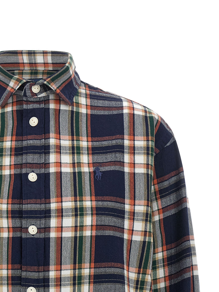 Polo Ralph Lauren Checked Shirt With Embroidered Logo Shirt and Blouse - Blue | 2ccd4d3792a6fe7e10cac07fd0398cd17e4765eb
